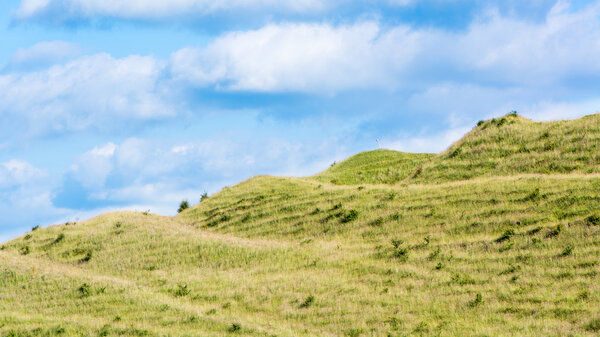 Ramparts of Iron Age fort on Battlesbury Hill, Wiltshire, UK