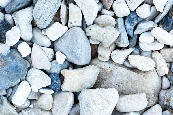 White and gray stones by the sea. Natural background — Stock Photo, Image