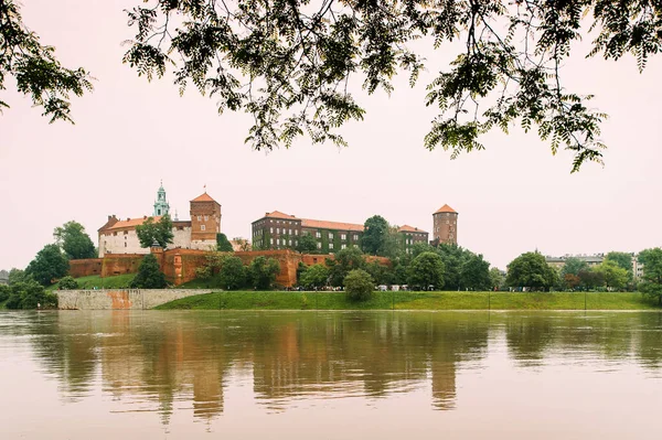 Vista Panoramica Castello Wawel Cracovia Polonia — Foto Stock