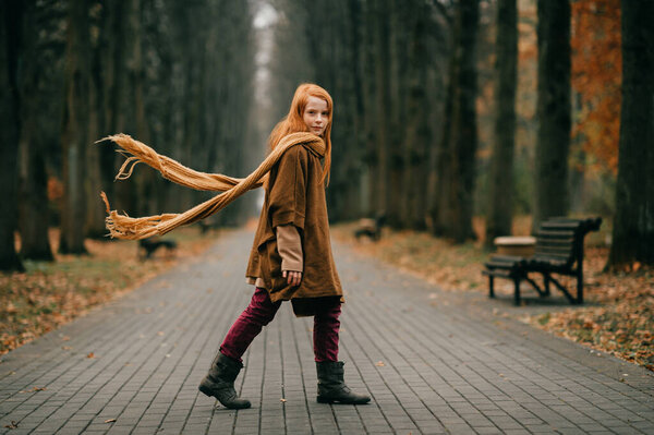 Young girl posing in the park