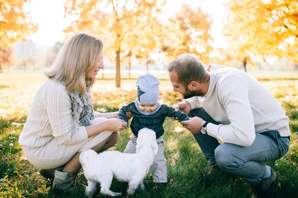 Bonne Activité Plein Air Familiale Les Jeunes Parents Jouent Avec — Photo