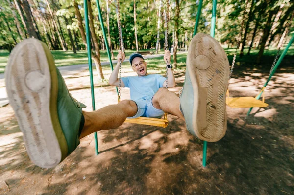 Extraño Concepto Excéntrico Extraño Gente Adulto Hombre Con Estilo Gafas — Foto de Stock