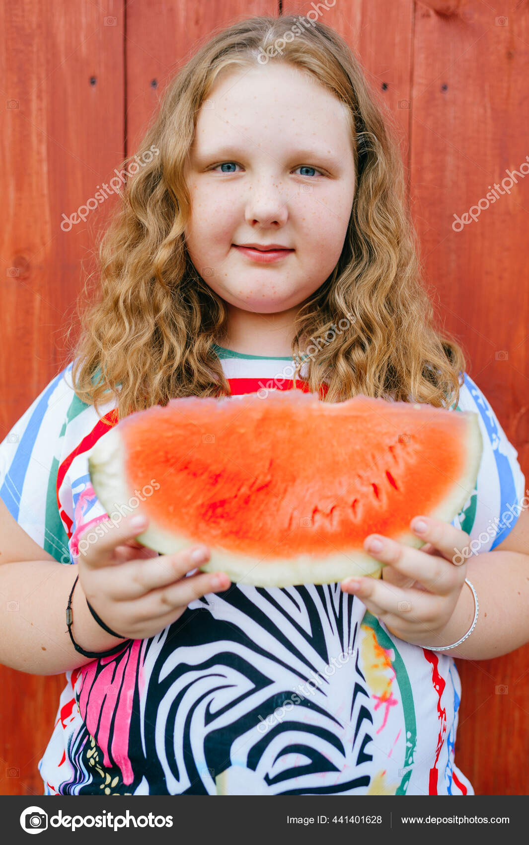 little chubby ru" Beautiful Chubby Girl Long Hair Eats Big Watermelon Wooden Wall — Stock  Photo © hplovecraft.mail.ru #441401628