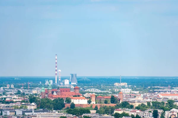 Blick Auf Krakau Polen Vom Krakus Hügel — Stockfoto