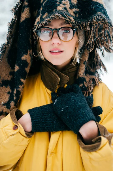 Jovem Bonita Incrível Bonito Atraente Estranho Fantasia Bizarro Unordinary Menina — Fotografia de Stock