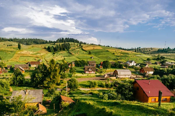 Campo Paisaje Natural Rural Verano Día Soleado Descubre Ucrania Pueblo — Foto de Stock