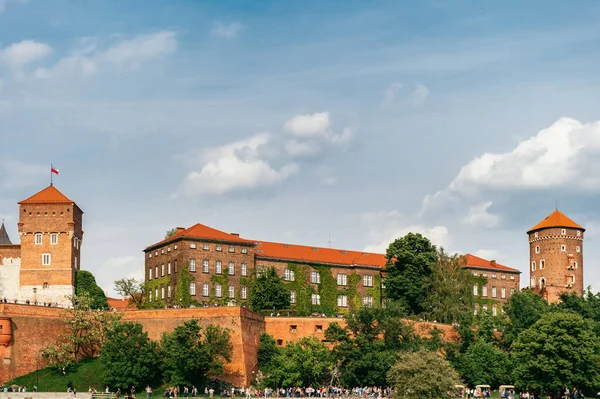 Cracovia Polonia Castello Wawel Giorno — Foto Stock