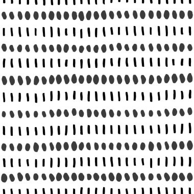 Soyut el kesik çizgiler arka plan çekilmiş. Sorunsuz vektör desen. Siyah ve beyaz şablonu.