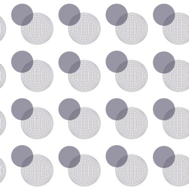 Soyut geometrik vektör deseni. Beyaz arka plan üzerindeki küreler.