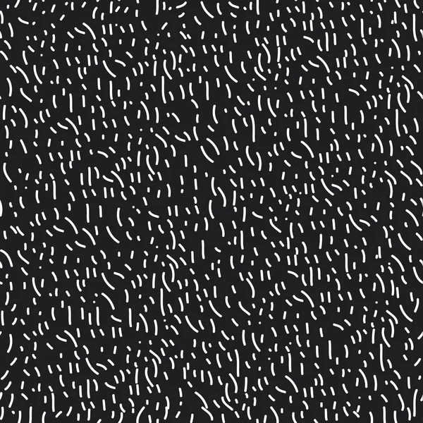 Memphis tarzı vektör deseni. Küçük tireler, retro siyah beyaz doku, soyut arka plan.