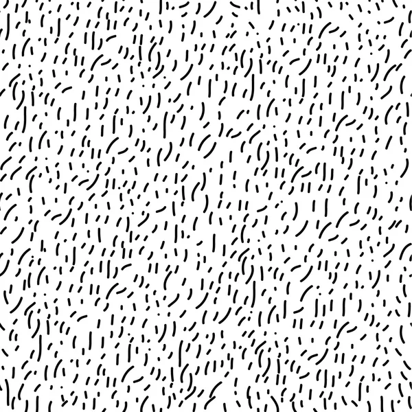 Memphis tarzı vektör deseni. Küçük tireler, retro siyah beyaz doku, soyut arka plan.