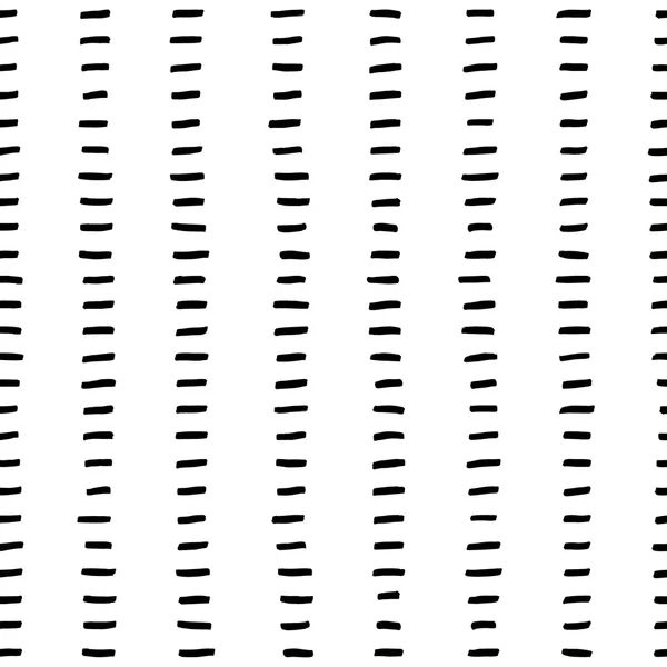 抽象手绘虚线背景。无缝矢量模式。黑色和白色模板. — 图库矢量图片
