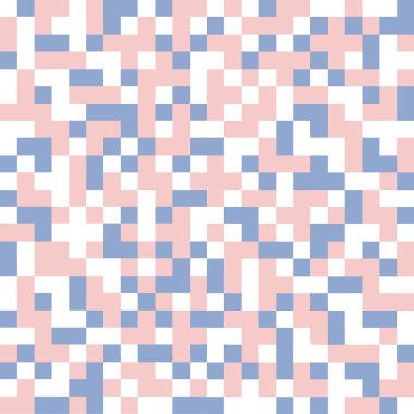 Kumaş, duvar kağıdı, web sayfası arka plan, tekstil tasarımı için soyut piksel beyaz, yeşil, pembe dikişsiz desen.