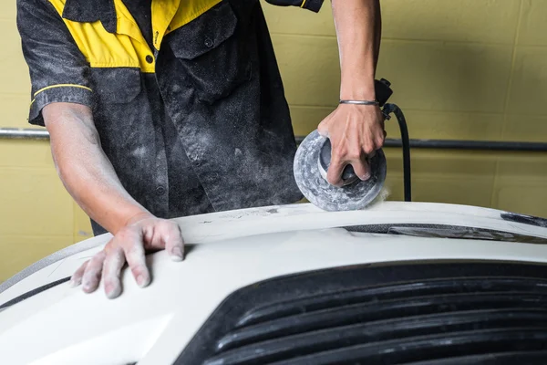 Auto body repair series : Sanding paint — Stock Photo, Image