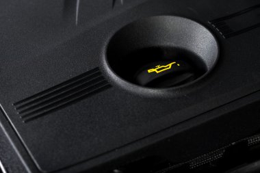 Araba ayrıntılı: motor yağ kapak Closeup