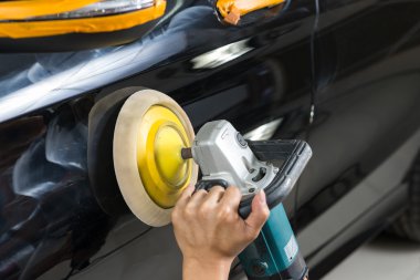 Araba serisi ayrıntılı: parlatma Siyah araba