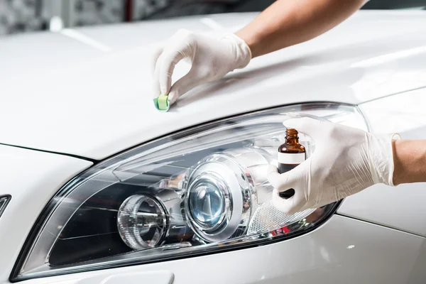 Auto corpo série de reparação: revestimento de vidro — Fotografia de Stock