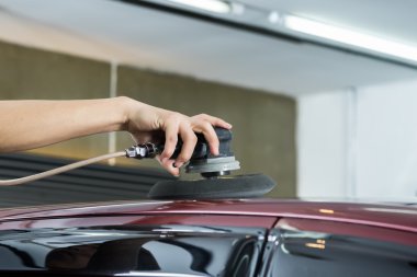 Araba serisi ayrıntılı: parlatma kırmızı araba