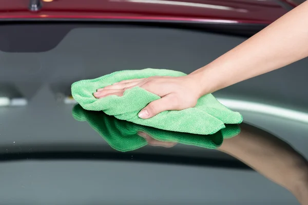 Série de detalhes do carro: Limpando para-brisa — Fotografia de Stock