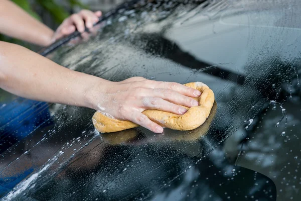 Serie de detalles del coche: Lavado de coches — Foto de Stock