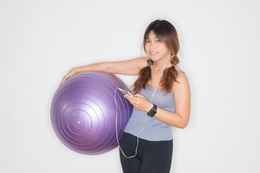 Serisi egzersiz: Asyalı kadın egzersiz