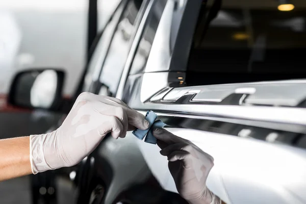 Auto Detaillierung Serie: Glasbeschichtung — Stockfoto