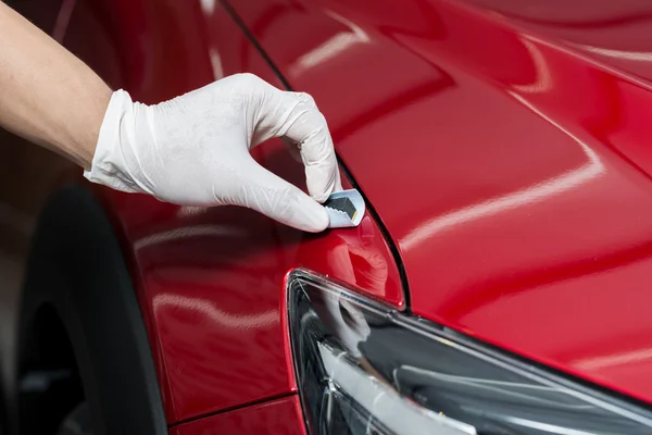 Auto Detaillierung Serie: Glasbeschichtung — Stockfoto