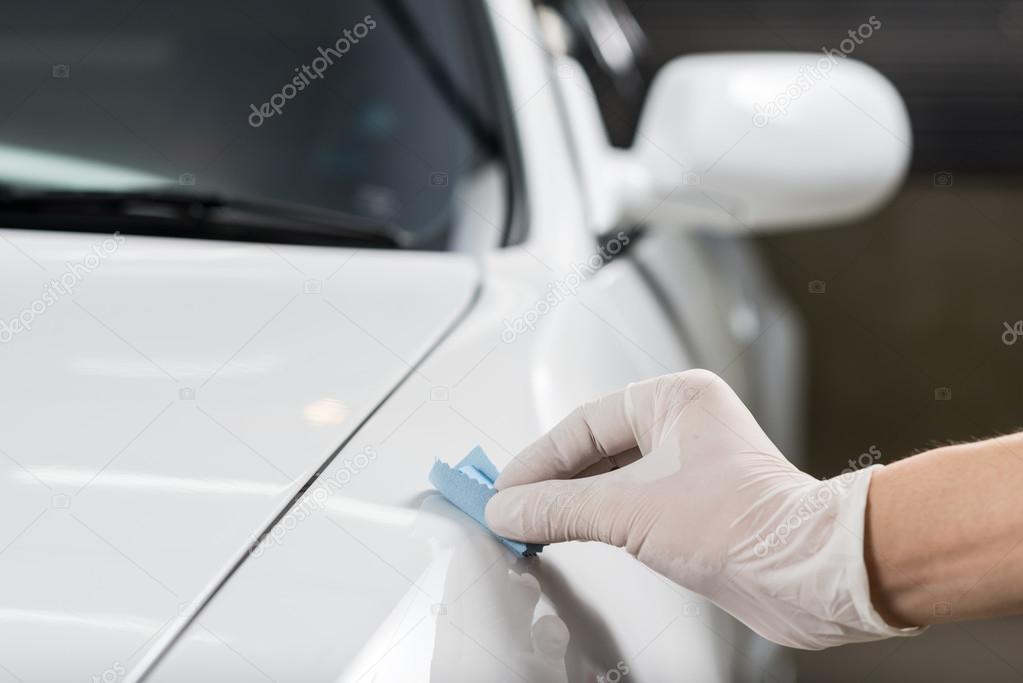 Car detailing series Glass coating — Stock Photo ©