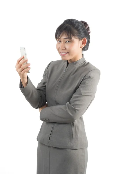 Asian office worker series : Making phone call — Stock Photo, Image