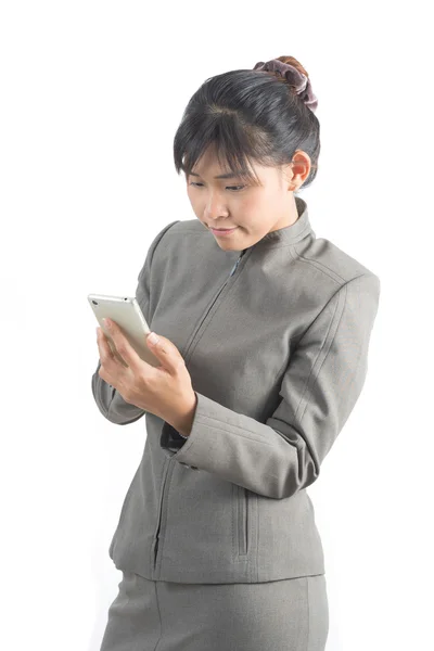 Asian office worker series : Using smartphone — Stock Photo, Image