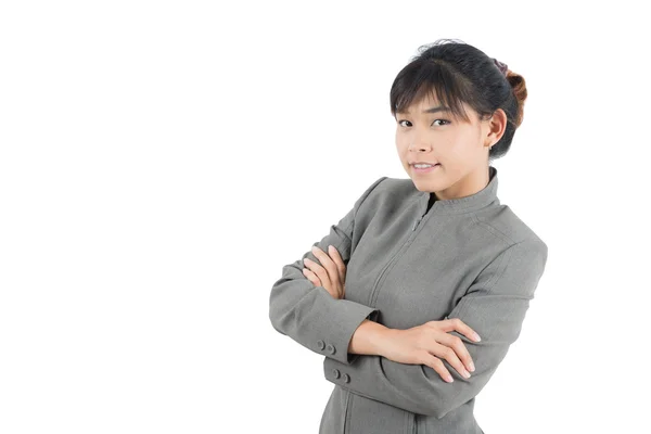 Asian office worker series : Cross arm — Stock Photo, Image