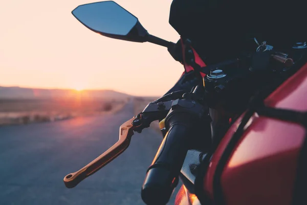 Una Moto Deportiva Moto Rojo Negro —  Fotos de Stock