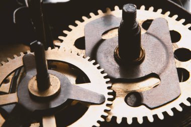 Yakın planda küçük dişli mekanizması