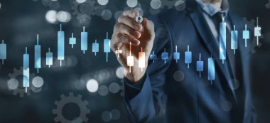 Finansal büyüme grafiği yatırım kavramı.