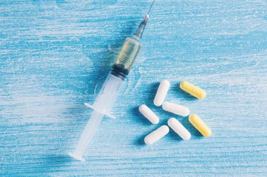 Tıbbi haplar üst görüş alanında