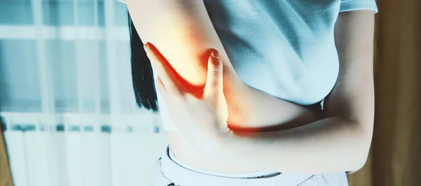 Joint Injuries Spasm Girl Arm — Stock Photo, Image