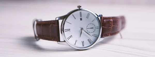 Elegante Armbanduhr Aus Nächster Nähe — Stockfoto