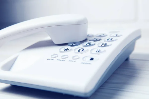 Witte Home Telefoon Tafel — Stockfoto