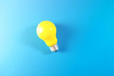 light lamp on color background