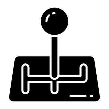 Araba vites kutusunun modern tasarım simgesi 