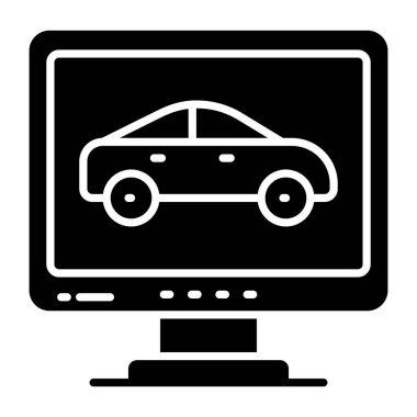 Çevrimiçi arabanın premimium indirme simgesi