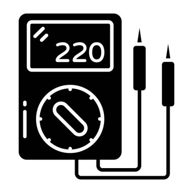 Voltmetrenin yaratıcı tasarım simgesi 