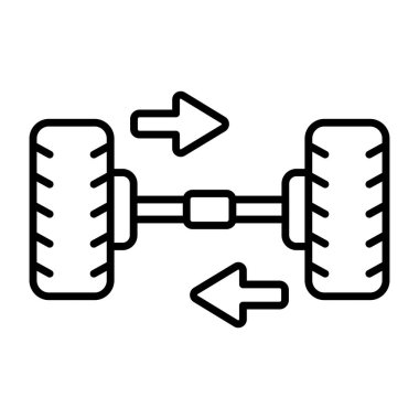 Tekerlek hizalamasının modern tasarım simgesi 
