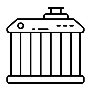 Araba radyatörünün düzenlenebilir dizayn simgesi 