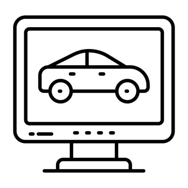 Çevrimiçi arabanın premimium indirme simgesi