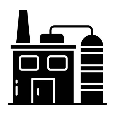 Fabrika inşaatının mükemmel tasarım simgesi