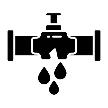 Boru sızıntısının modern tasarım simgesi 