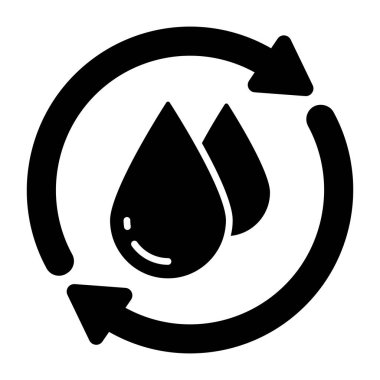 Petrol geri dönüşümünün modern tasarım simgesi 