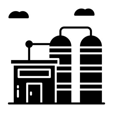 Petrol rafinerisinin mükemmel tasarım ikonu 