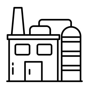 Fabrika inşaatının mükemmel tasarım simgesi